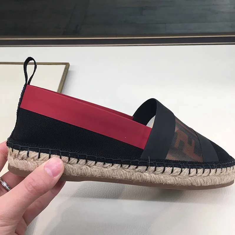 Fendi Black Canvas Espadrilles Shoes Black for Women Fendi Black Canvas Espadrilles Shoes Black for Women