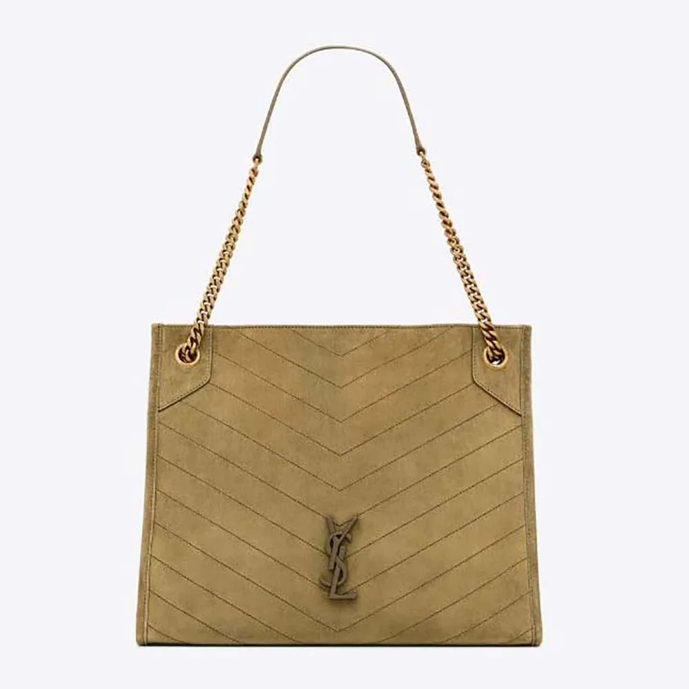 Saint Laurent YSL Niki Medium Shopping Bag in Suede for Women in Green Saint Laurent YSL Niki Medium Shopping Bag in Suede for Women in Green