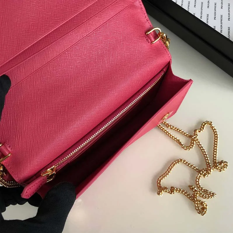 Prada Saffiano Leather Mini Bag for Women in Pink
