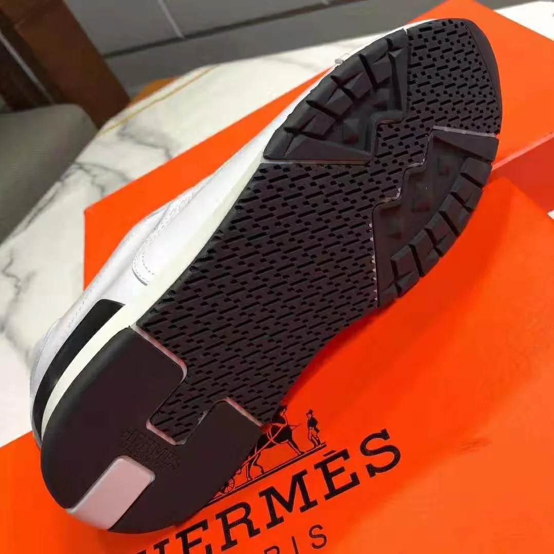 Hermes Trail sneaker in Calfskin for Women in White
