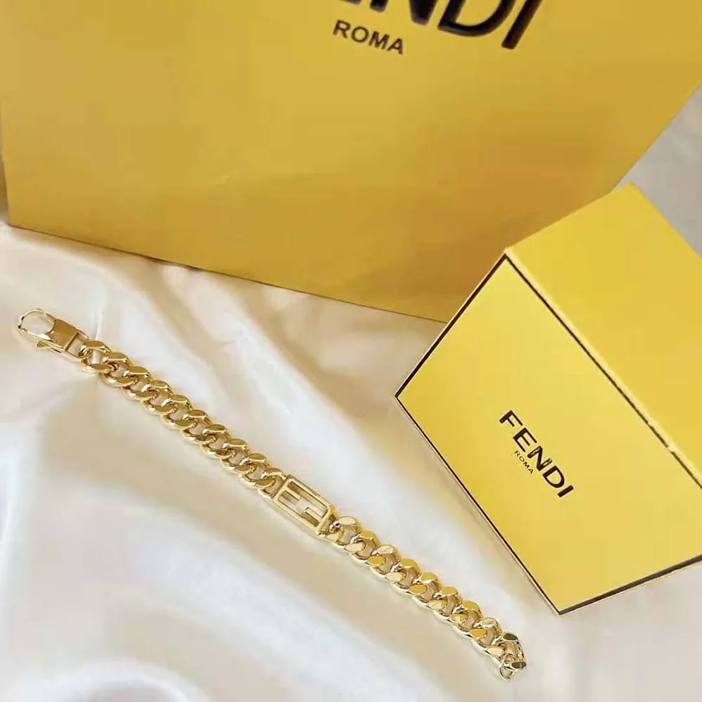 Fendi Baguette Gold for Women in colored Bracelet