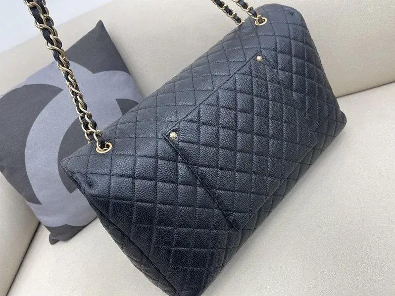 Chanel Coco Luggage Large Crossbody Bag in Black Gold Hardware
