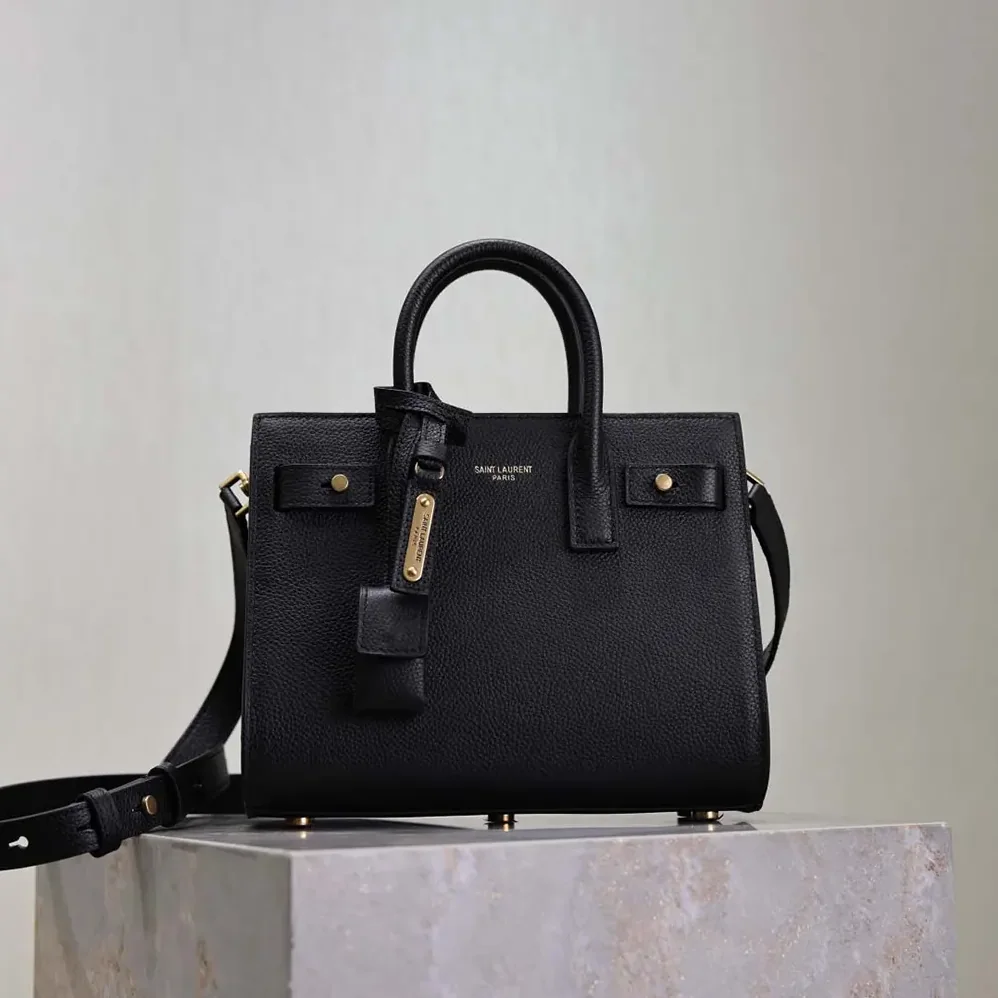 Saint Laurent YSL Nano Sac De Jour In Supple Grained Leather for Women in Black Saint Laurent YSL Nano Sac De Jour In Supple Grained Leather for Women in Black