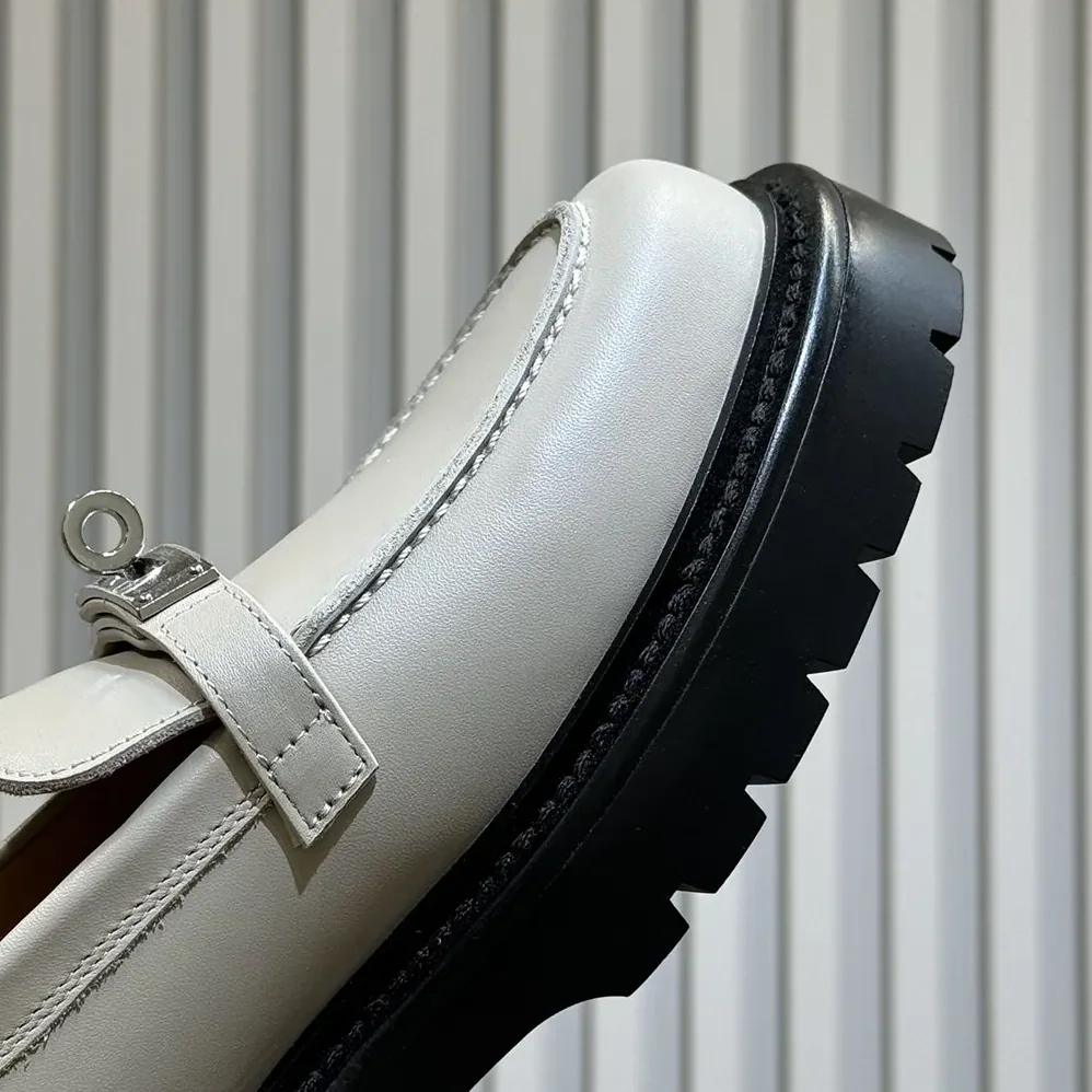 Hermes Icone Loafer in Calfskin for Women in Gray