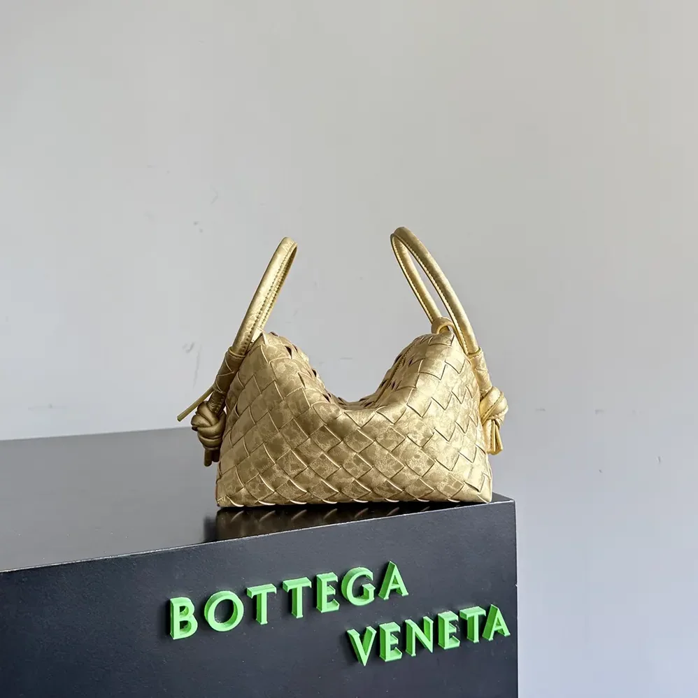 Bottega Veneta Loop Top Handle for Women in Gold