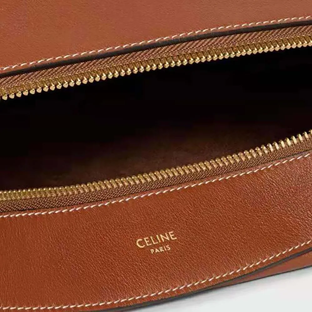 Celine Medium Romy in Supple Calfskin for Women in Brown