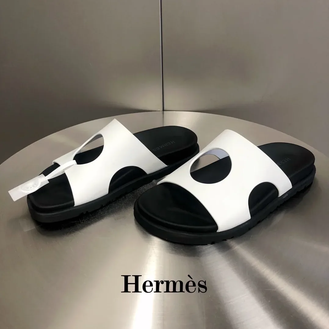 Hermes Edith Sandal White Hermes Edith Sandal White