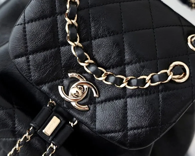 Chanel Backpack in Black Gold Hardware