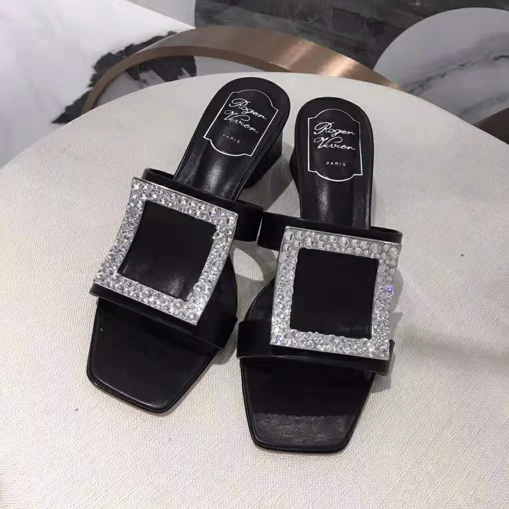 Roger Vivier Bikiviv' Strass Mules for Women in Black