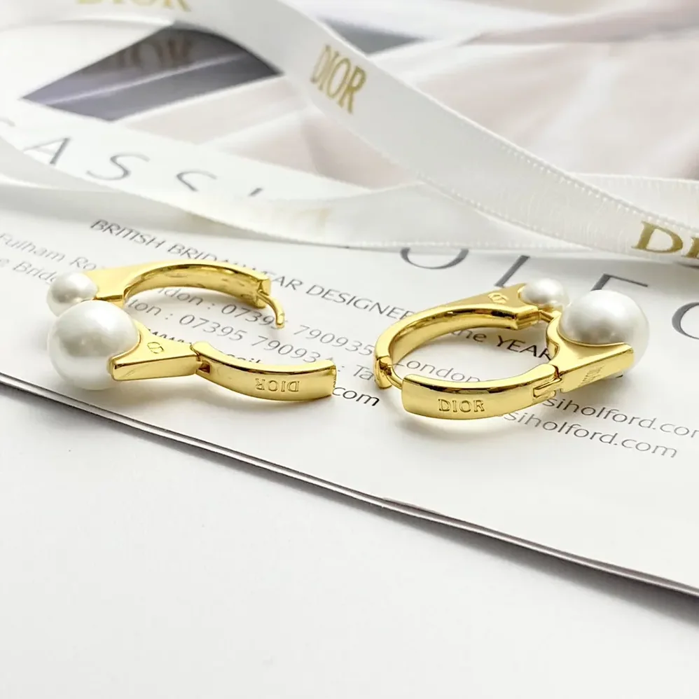 Dior Medium Dior Tribales New Look Earrings Gold-Finish and Silver for Women in Finish Metal