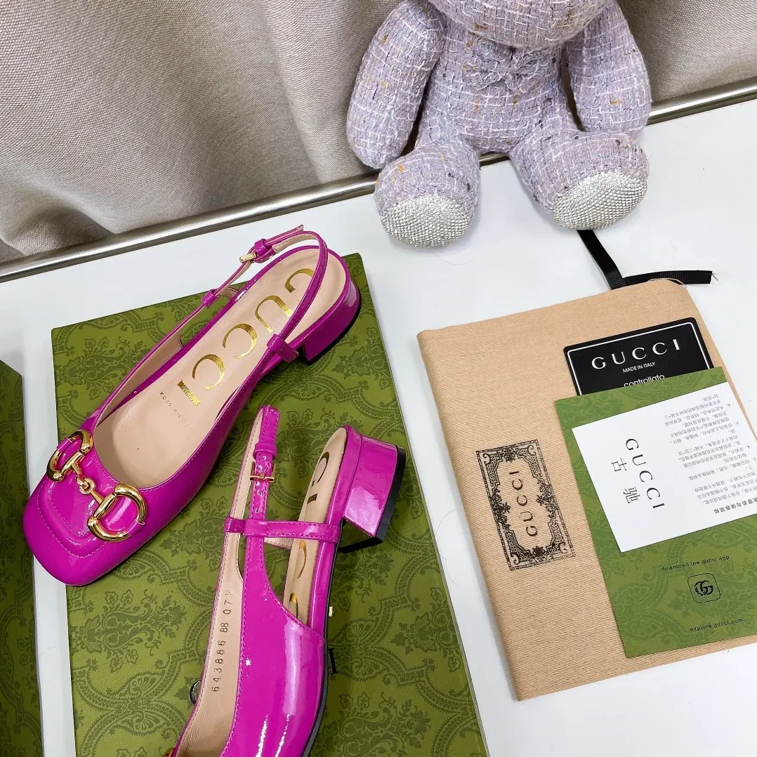 Gucci Slingback With Horsebit Dark Pink for Women