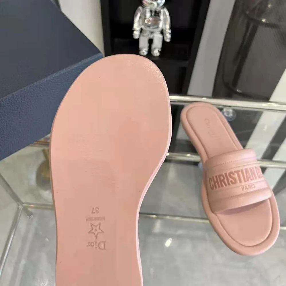 Dior Every-D Slide Pink Embossed Lambskin for Women