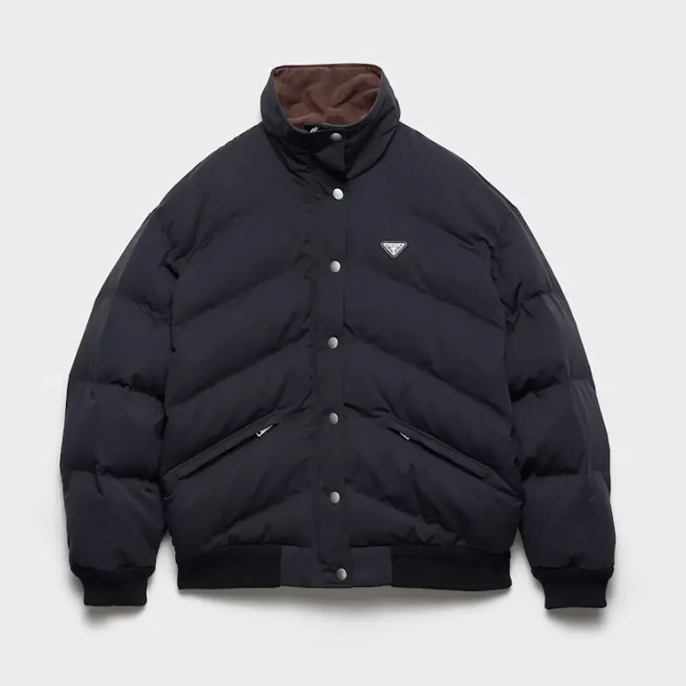 Prada Medium-Weight Compact Poplin Down Jacket for Men Prada Medium-Weight Compact Poplin Down Jacket for Men