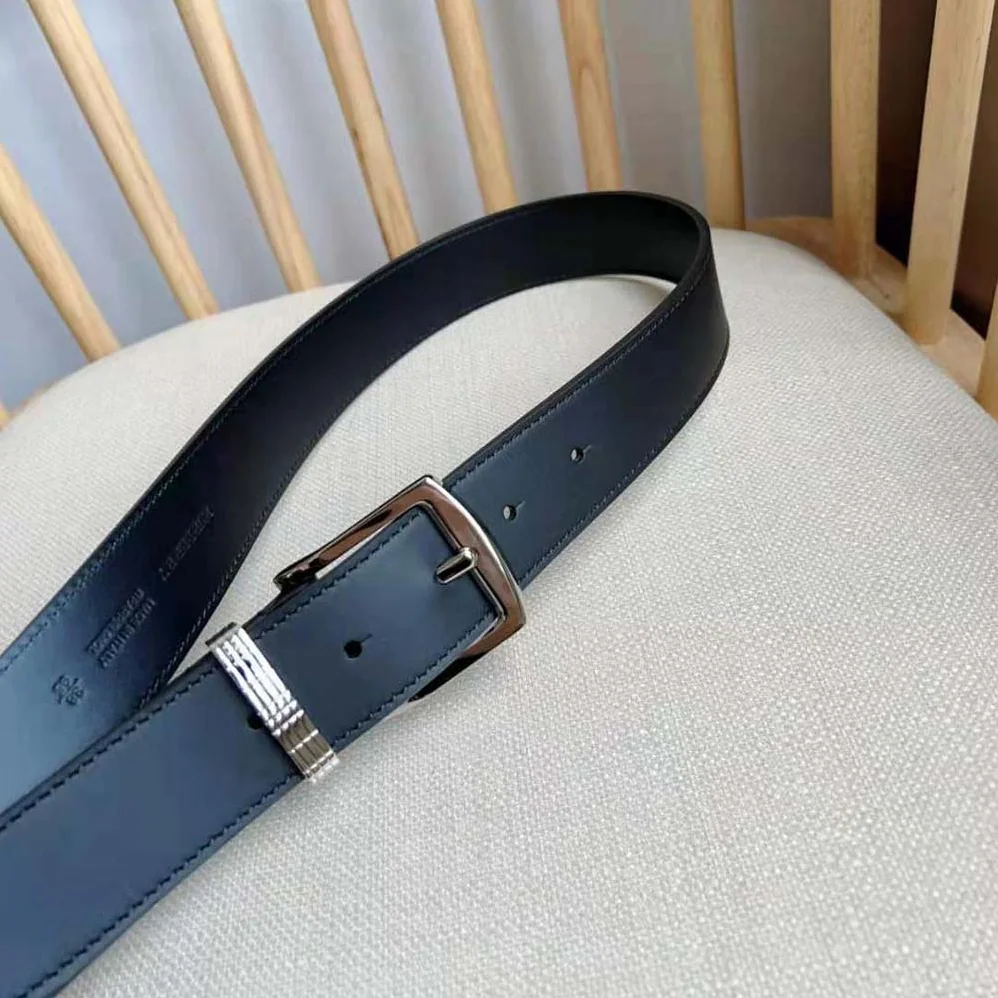 Burberry Check and Leather Belt for Men