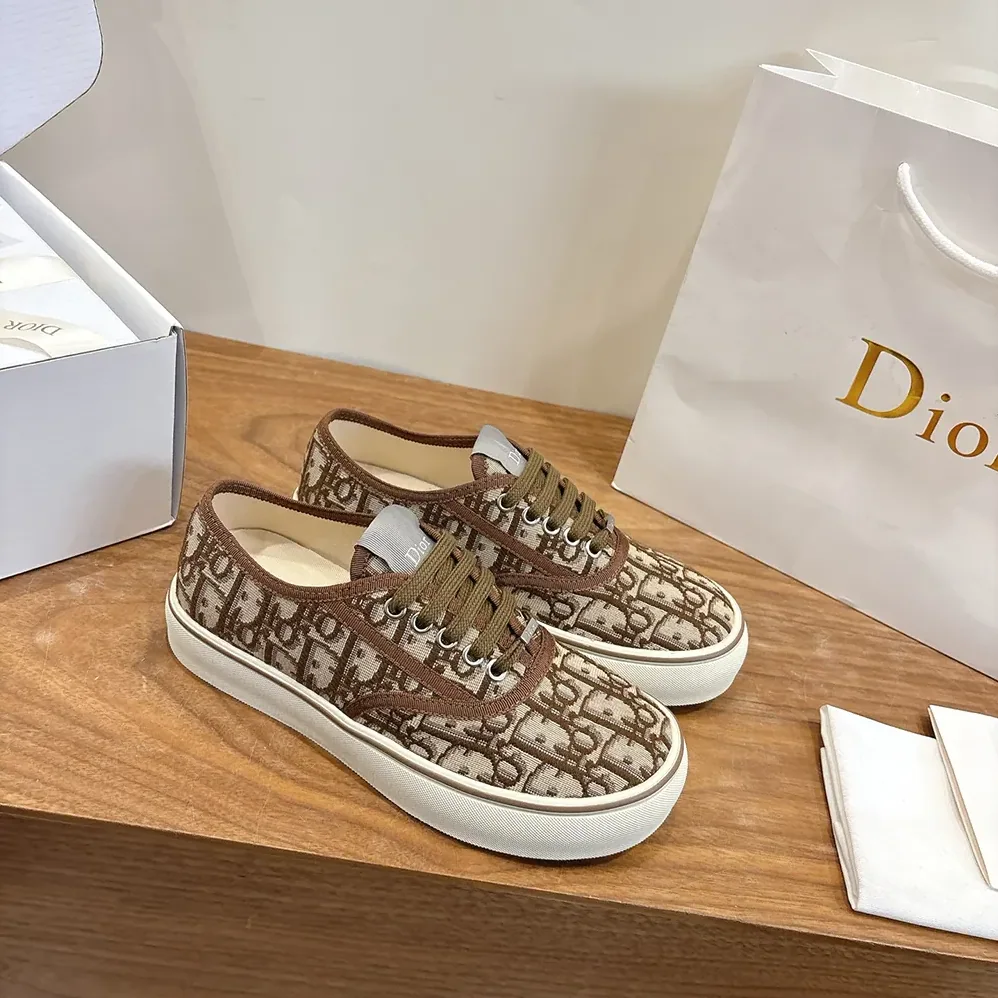 Dior Saltwind Sneaker Brown Dior Oblique Jacquard for Unisex