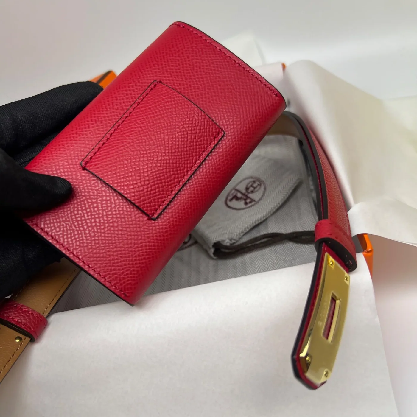 Hermes Kelly Pocket 18 Belt Rouge Radieux