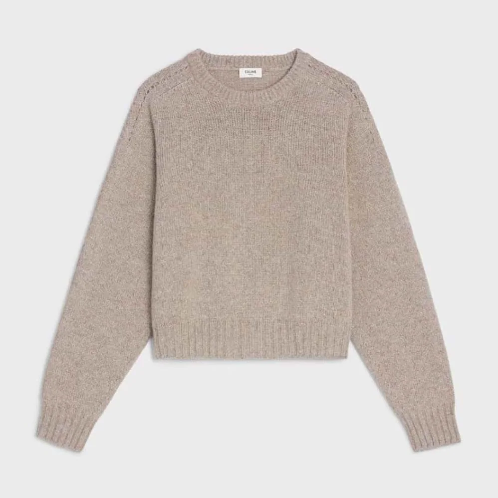 Celine Crew Neck Sweater in Seamless Cashmere for Women Celine Crew Neck Sweater in Seamless Cashmere for Women
