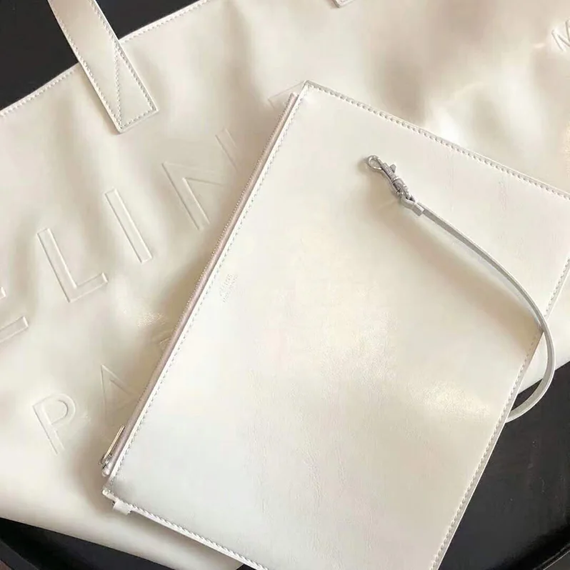 Celine Medium Made in Tote in Leather for Women in White