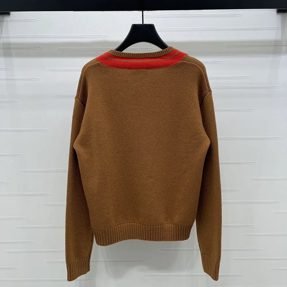 Celine V-Neck Sweater in Cashmere for Men in Brown