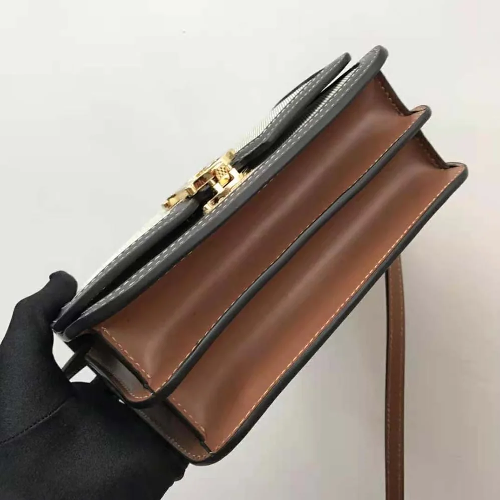 Burberry Small Tri-tone Canvas and Leather TB Bag for Women in Black Burberry Small Tri-tone Canvas and Leather TB Bag for Women in Black