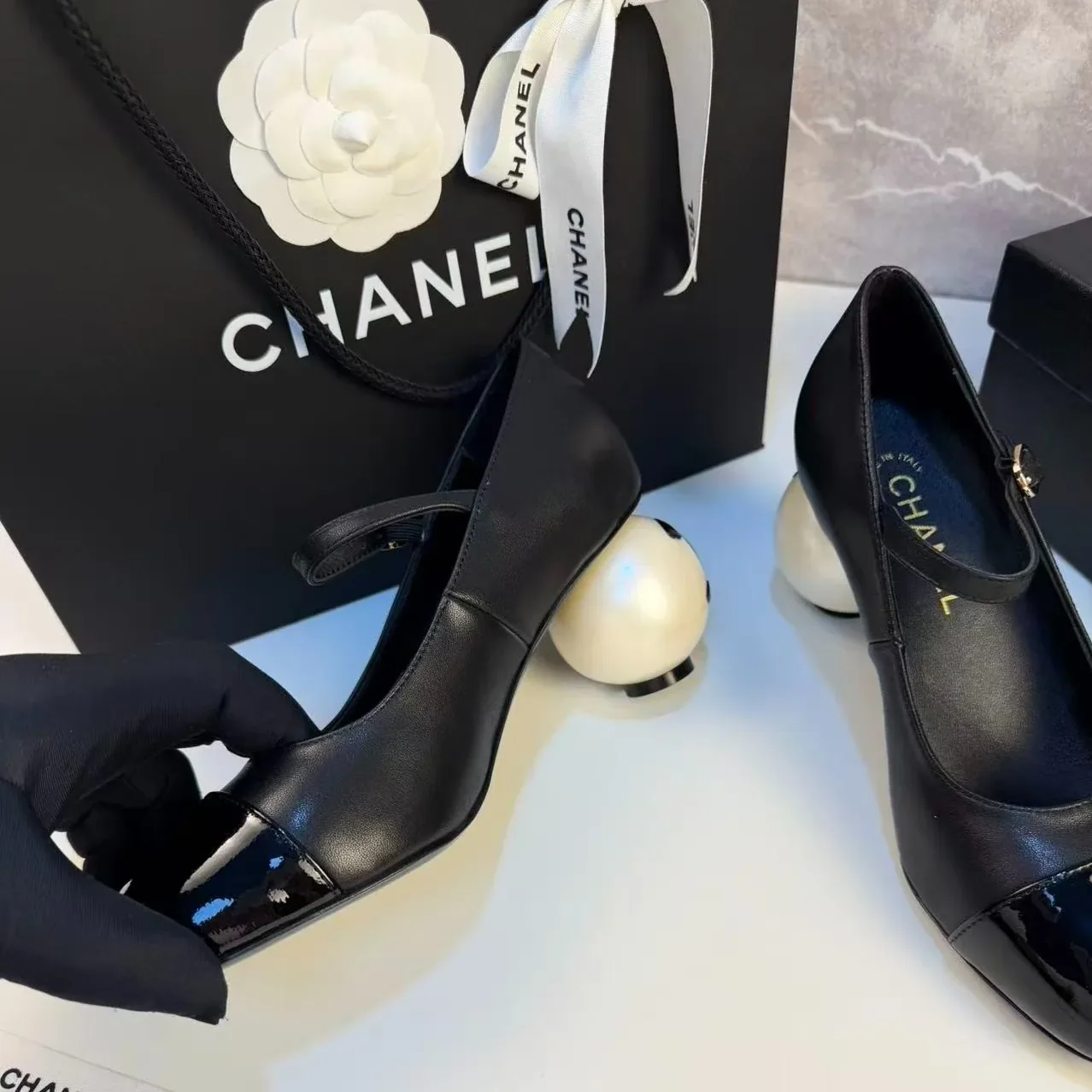 Chanel Mary Janes Black