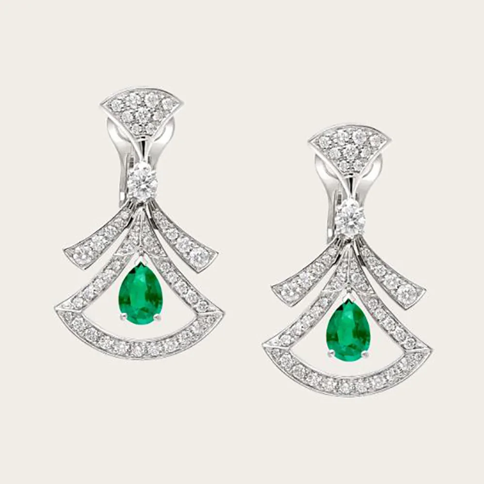 Bvlgari Divas Dream 18 KT White Gold Openwork Earrings for Women