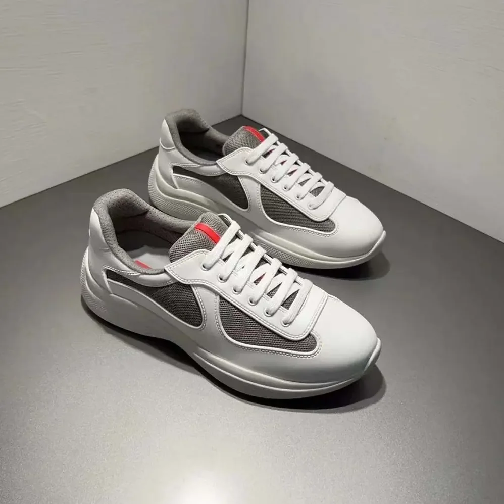 Prada America's Cup Soft Rubber and Bike Fabric Sneakers for Unisex in White