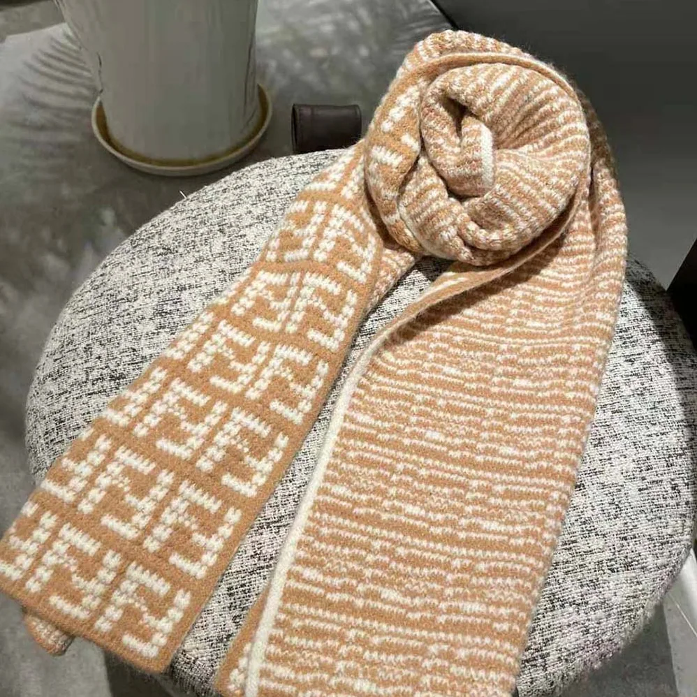 Fendi FF Scarf Beige Cashmere Scarf for Women