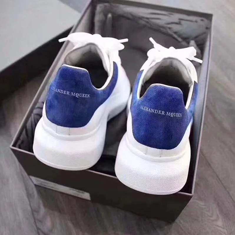 Alexander McQueen Oversized Sneaker Shoes for Women in Navy Blue Alexander McQueen Oversized Sneaker Shoes for Women in Navy Blue