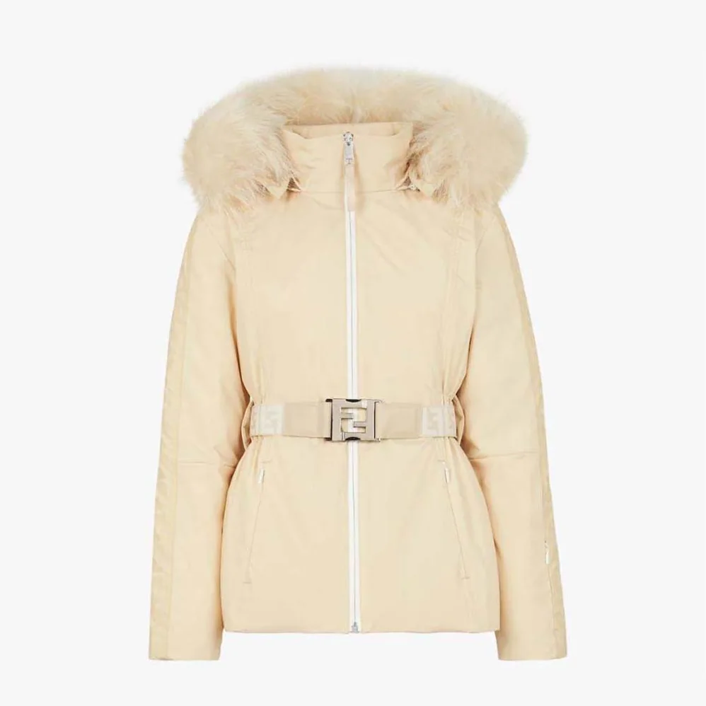 Fendi Ski Jacket in White Nylon for Women