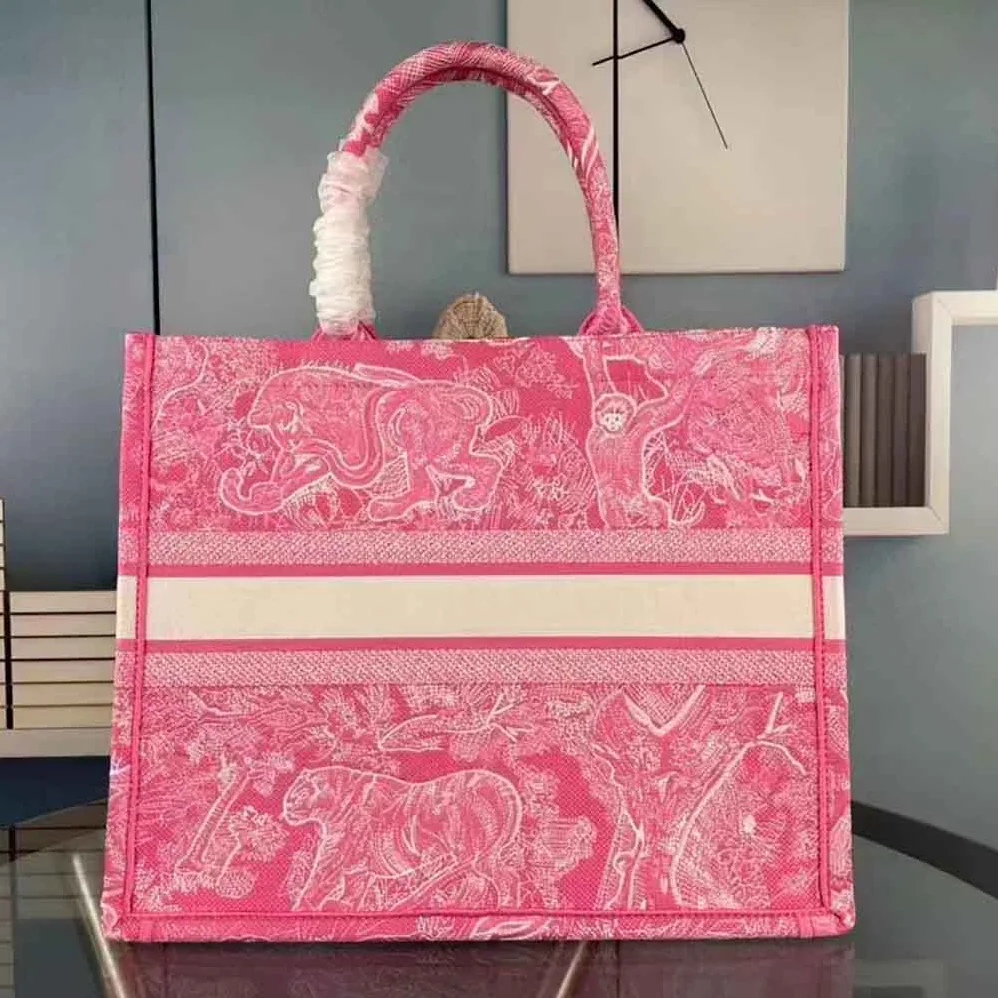 Dior Dior Book Tote Rose Toile de Jouy Embroidery for Women