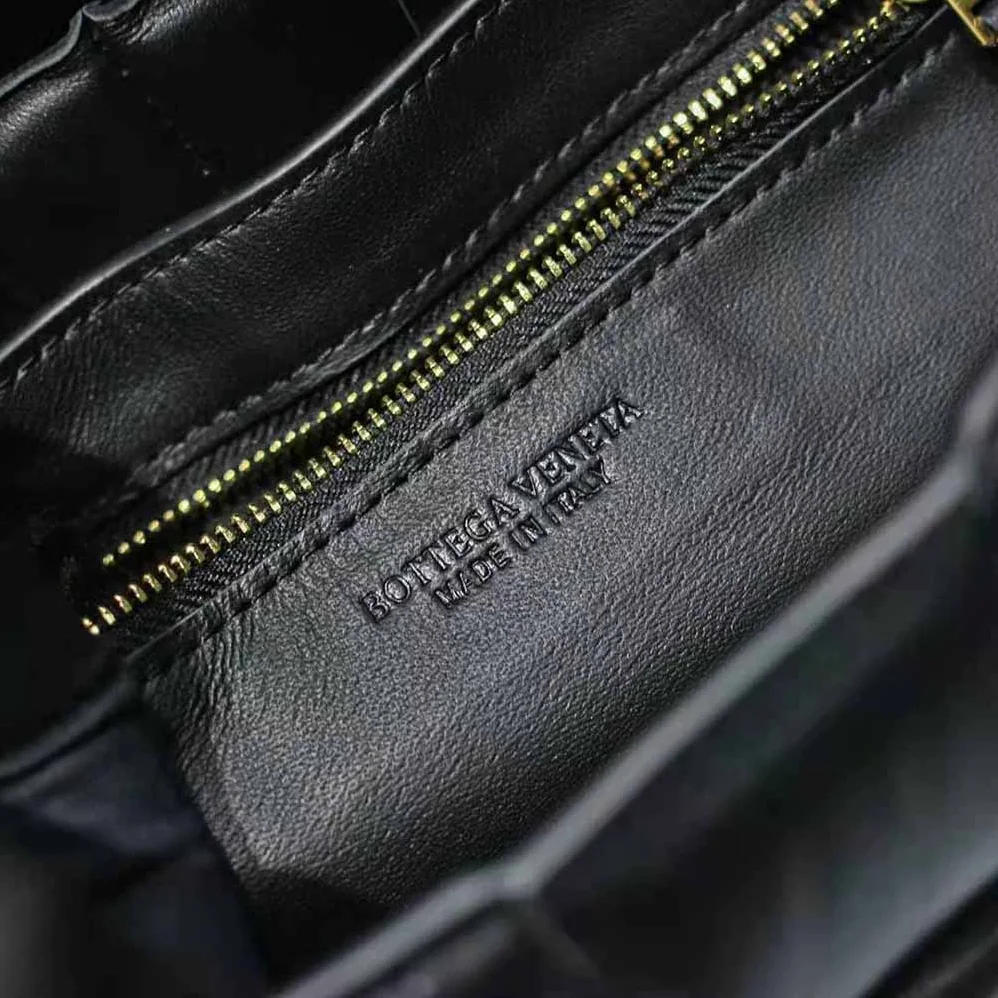 Bottega Veneta Padded Cassette Padded Intreccio Leather Cross-Body Bag for Women in Black