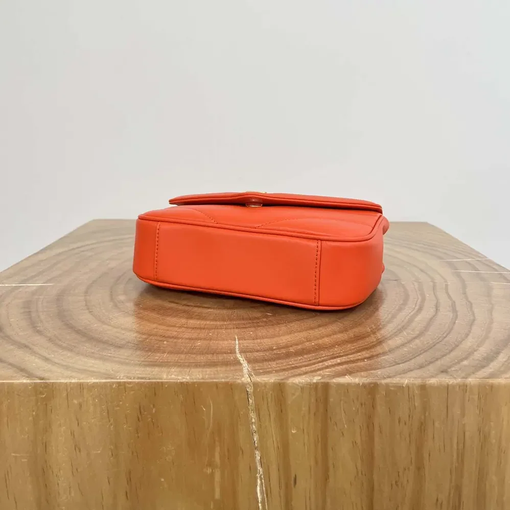 Saint Laurent YSL Loulou Mini in Lambskin for Women in Orange
