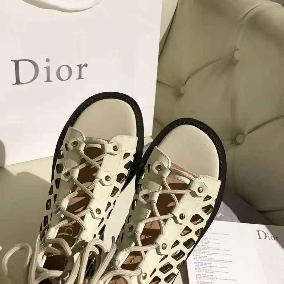 Dior D-Trap Sandal Beige Matte Calfskin in 3cm Heel for Women Dior D-Trap Sandal Beige Matte Calfskin in 3cm Heel for Women