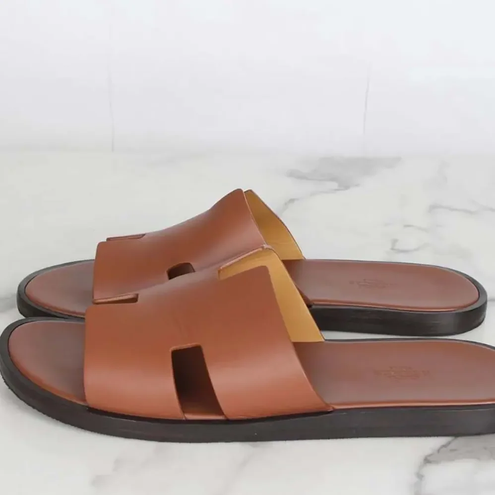 Hermes Izmir Sandal for Unisex in Brown