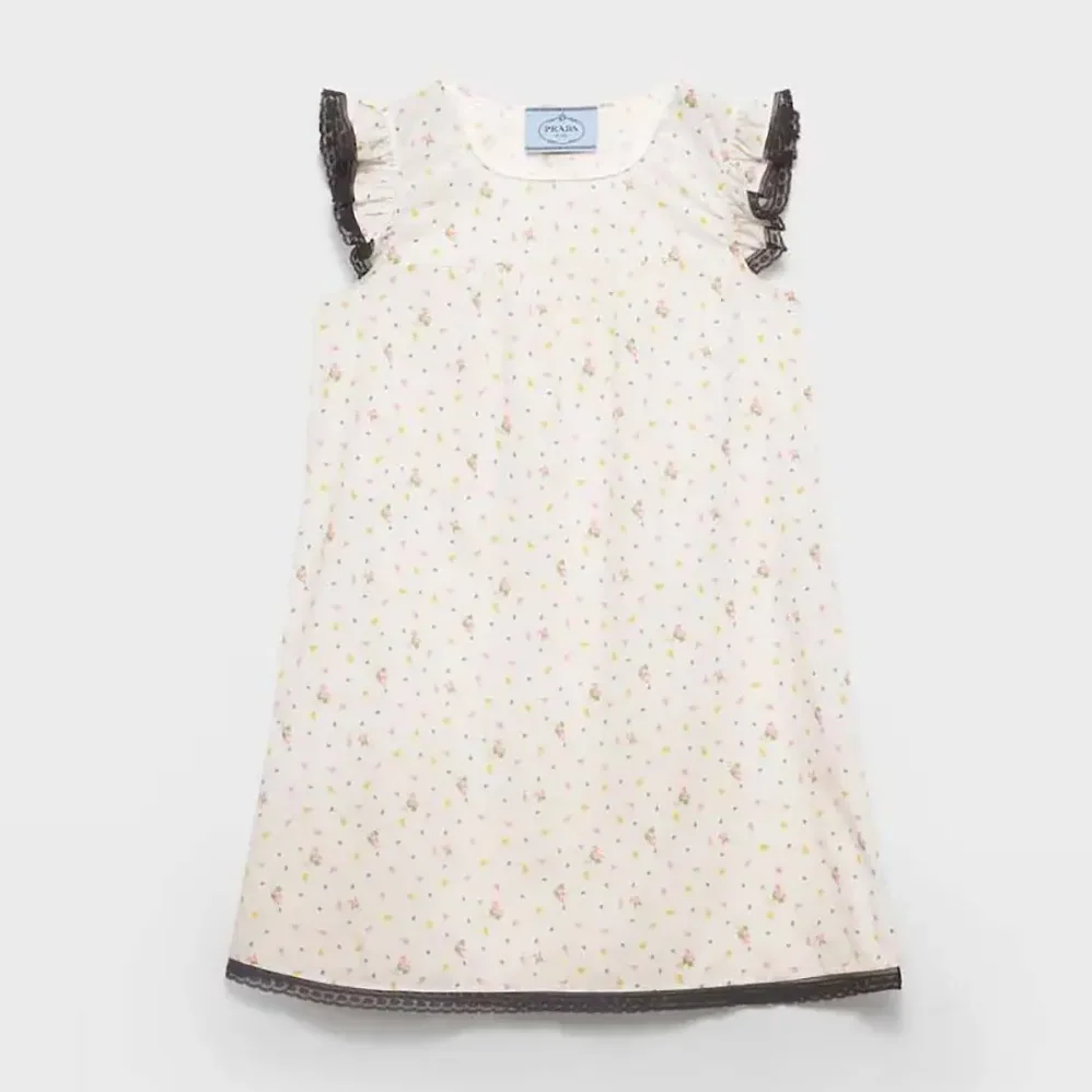 Prada Floral Print Cotton Batiste Mini for Women in dress