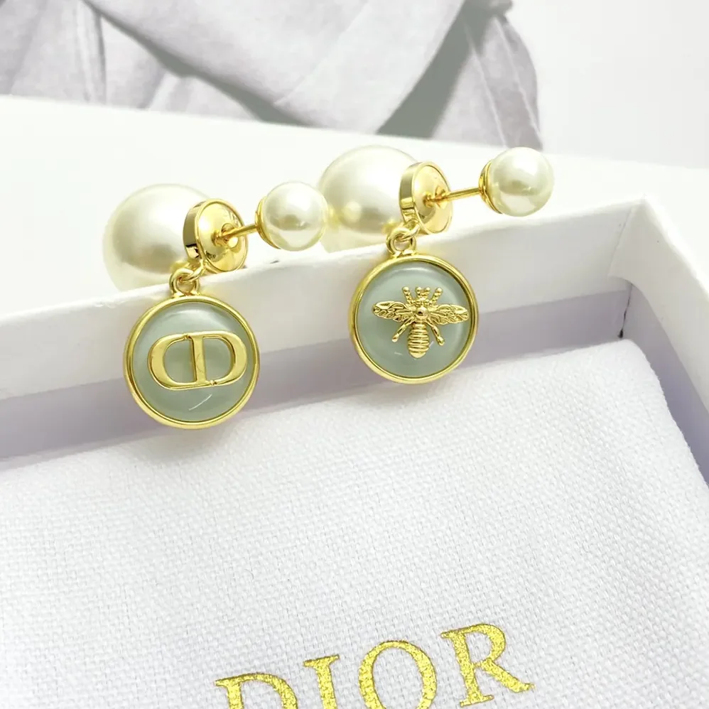 Dior Tribales Earrings Gold-Finish Metal with Pistachio Green Transparent Resin for Women Dior Tribales Earrings Gold-Finish Metal with Pistachio Green Transparent Resin for Women