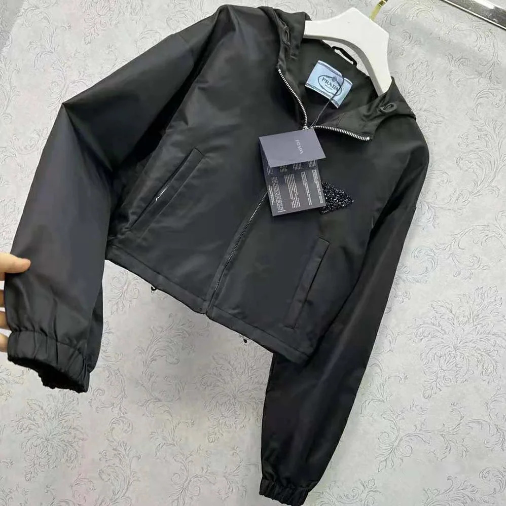 Prada Technical Silk Shirt for Women in Black