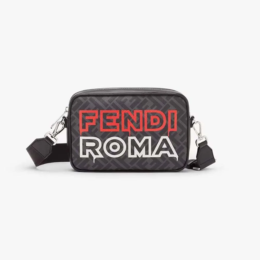 Fendi Camera Case Lunar New Year Capsule Gray Fabric Bag for Men