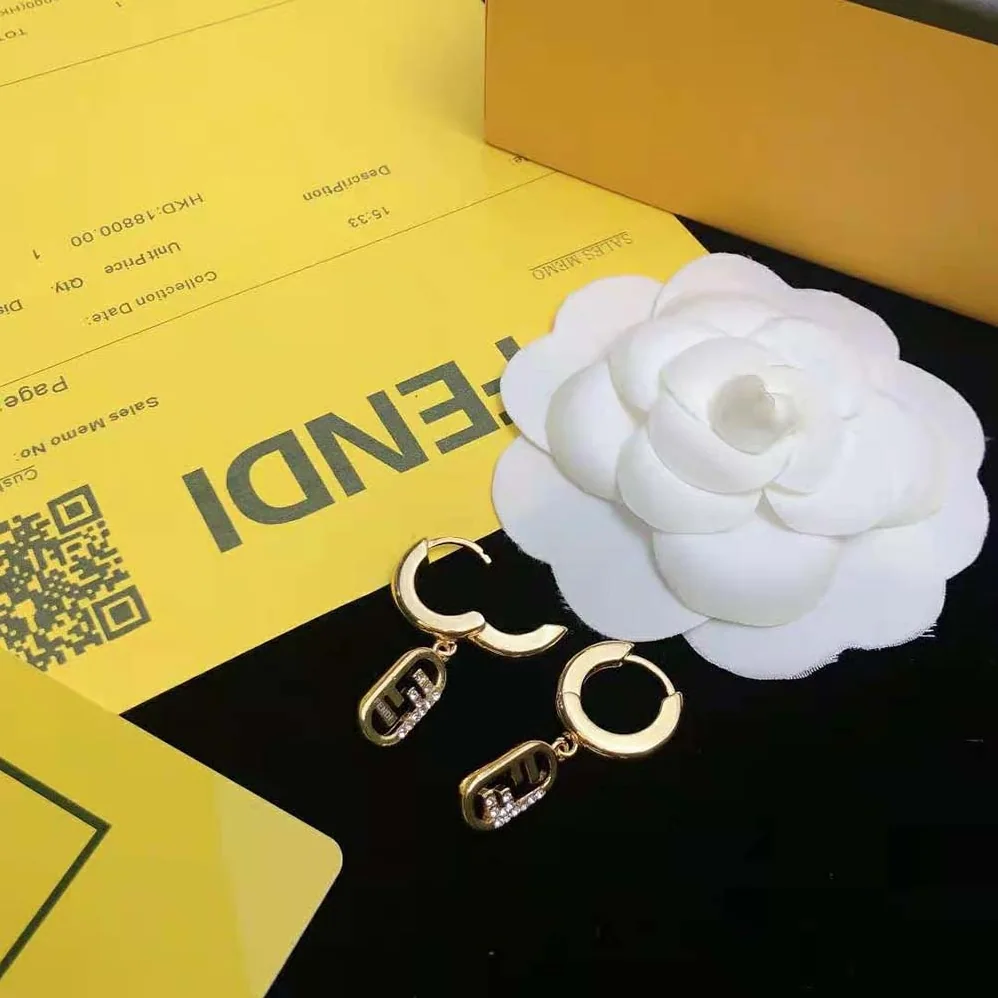 Fendi O Lock Earrings Gold for Women in Colored Earrings