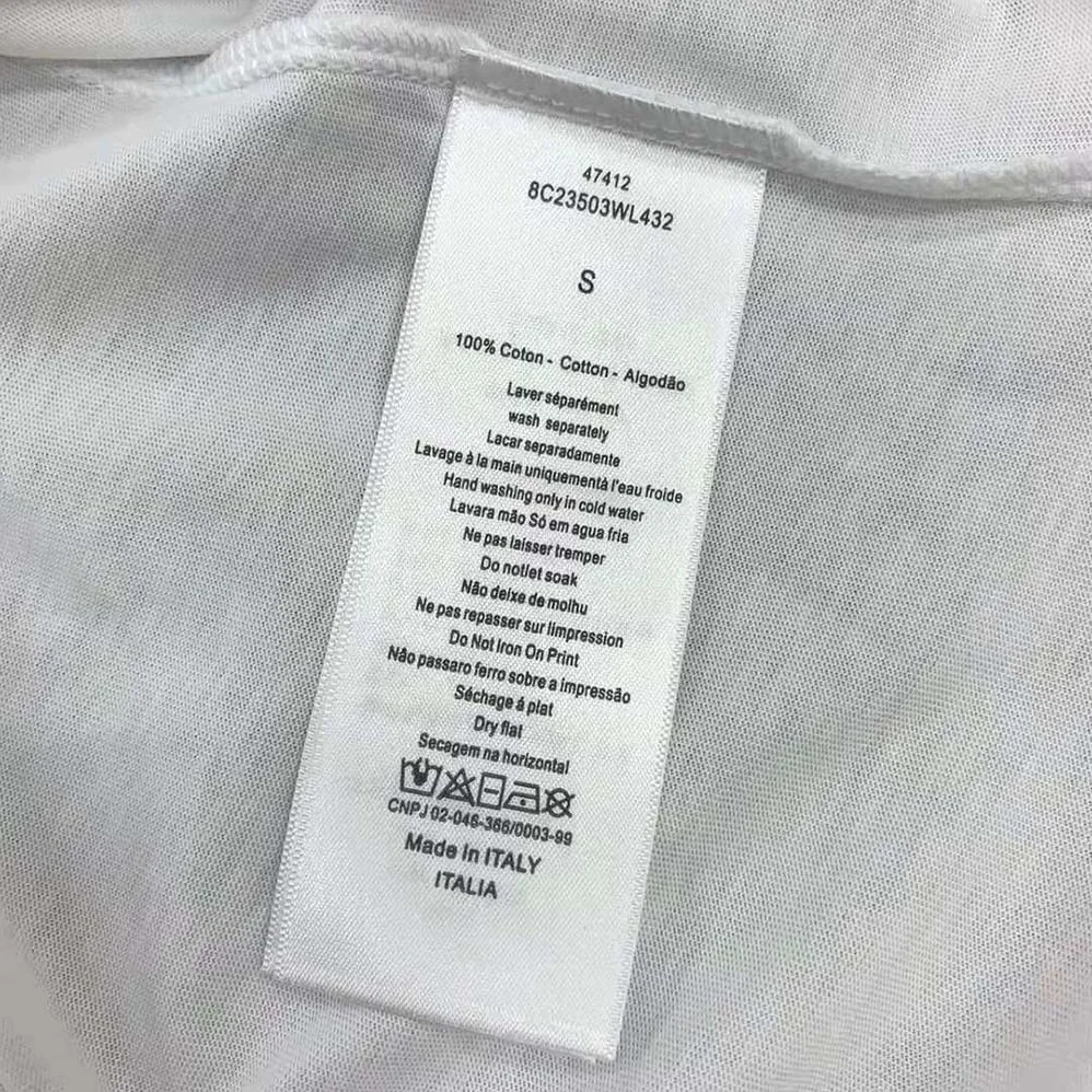 Dior ‘C'Est Non Non Non Et Non' T-shirt Ecru Cotton Jersey and Linen for Women