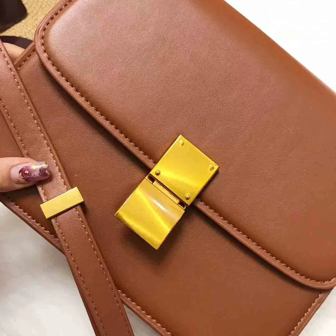 Celine Medium Classic Bag in Box Calfskin Leather in Brown Celine Medium Classic Bag in Box Calfskin Leather in Brown