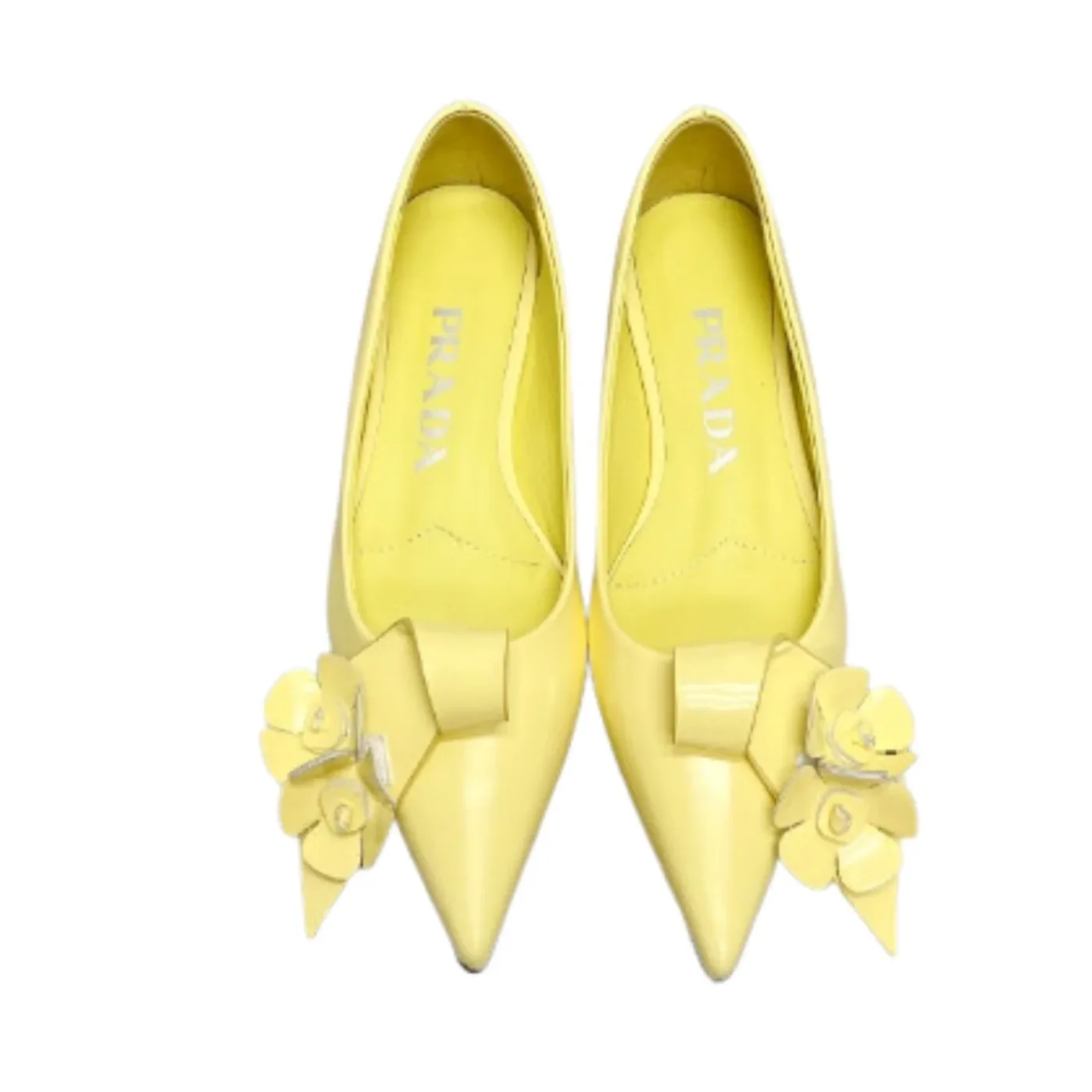 Prada Patent Pumps Yellow Prada Patent Pumps Yellow