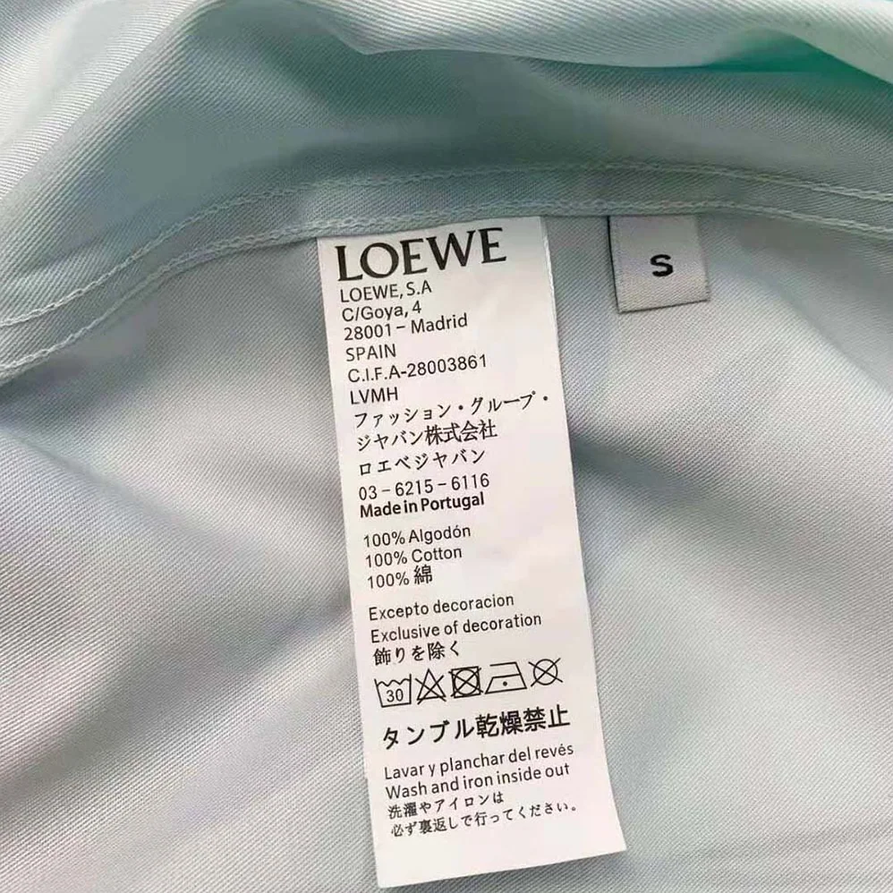 Loewe Chihiro Shirt in Cotton for Women in Lime Loewe Chihiro Shirt in Cotton for Women in Lime