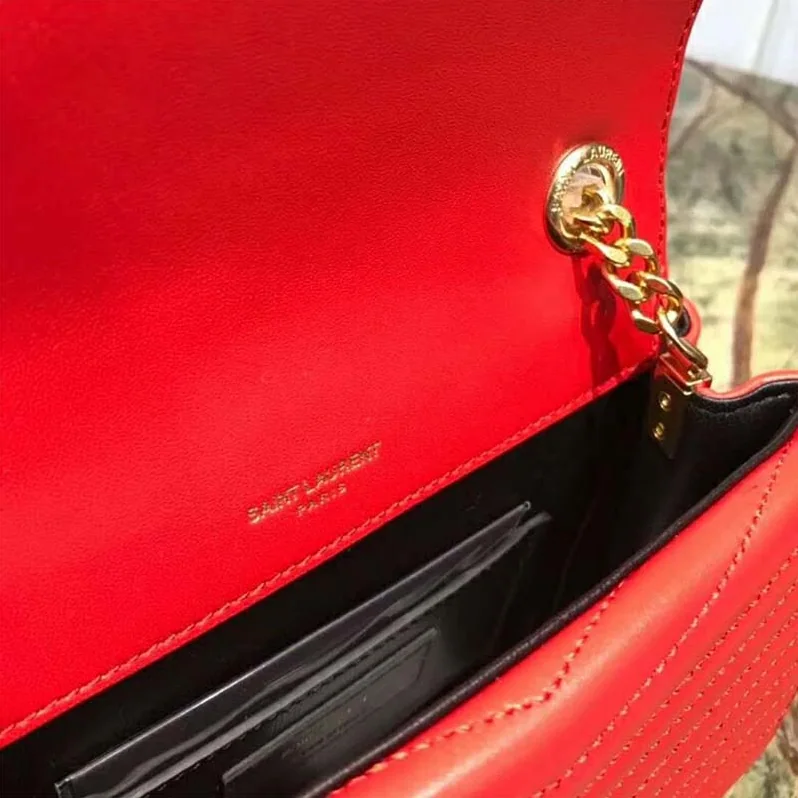 Saint Laurent YSL Sulpice Small in Matelasse Leather for Women in Red