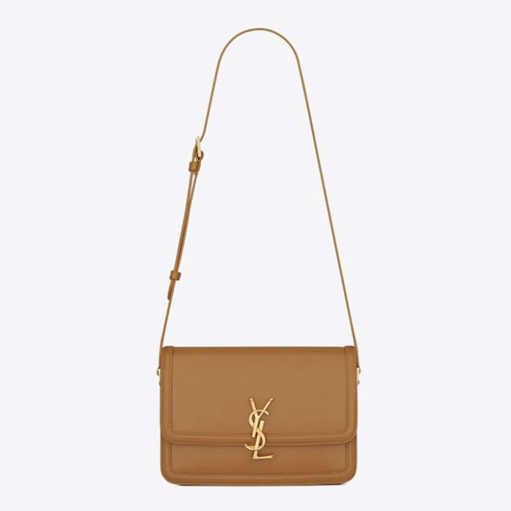Saint Laurent YSL Solferino Medium Satchel in Box Saint Laurent Leather for Women in Brown Saint Laurent YSL Solferino Medium Satchel in Box Saint Laurent Leather for Women in Brown