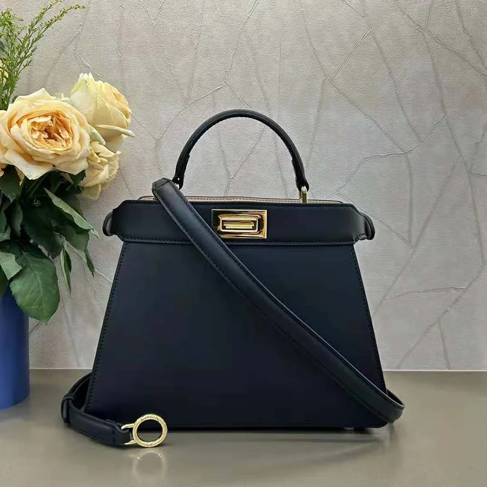 Fendi Peekaboo ISeeU Petite Small Black Padded Nappa Leather Bag for Women Fendi Peekaboo ISeeU Petite Small Black Padded Nappa Leather Bag for Women
