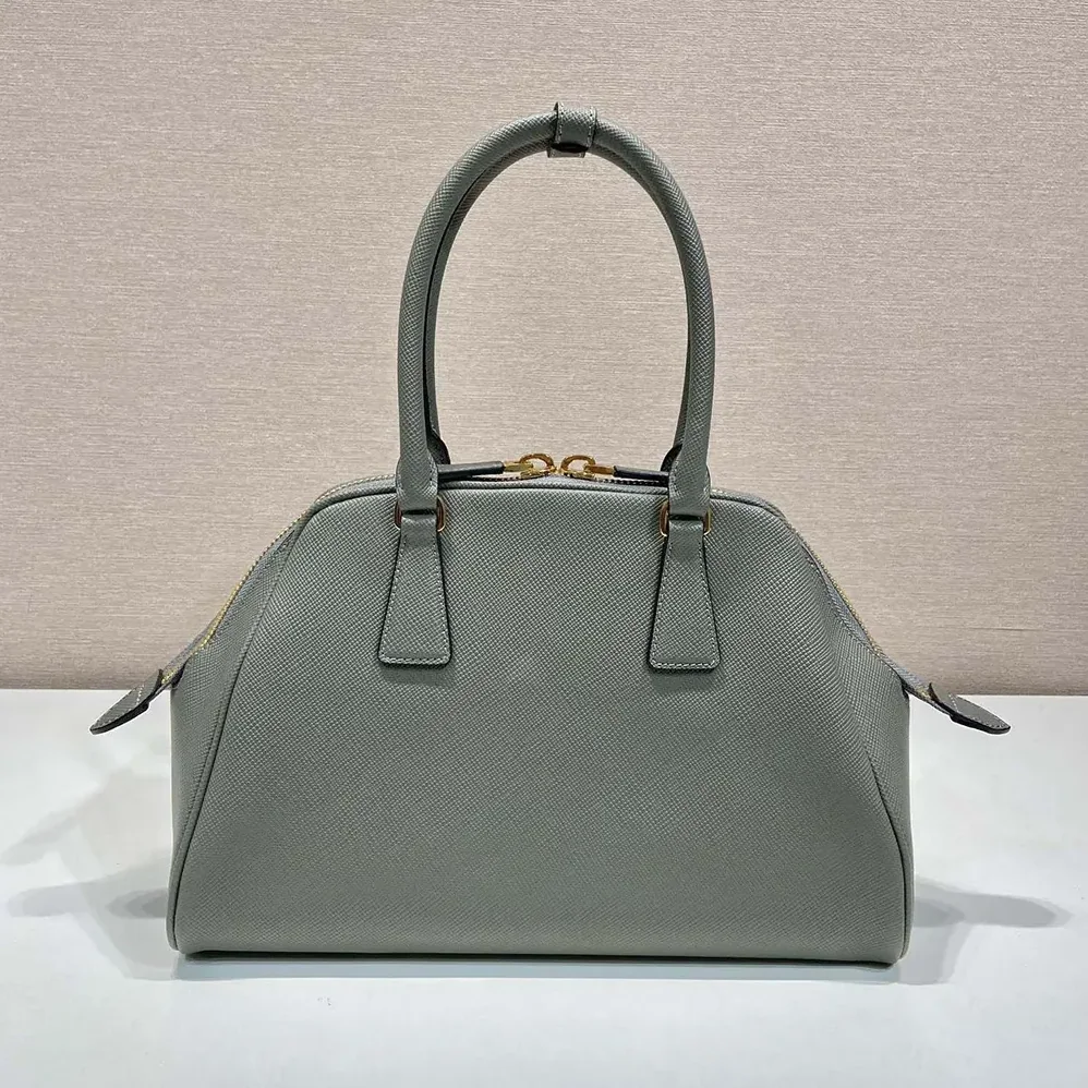 Prada Medium Saffiano Leather Bag for Women in Gray Prada Medium Saffiano Leather Bag for Women in Gray