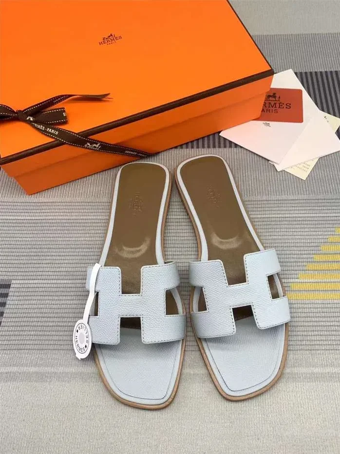 Hermes Oran Sandal Light Blue Hermes Oran Sandal Light Blue