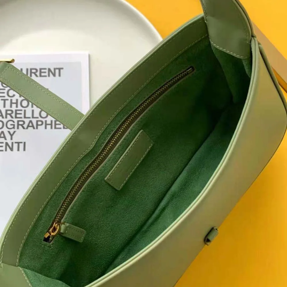 Saint Laurent YSL Le 5 A 7 Hobo Bag in Smooth Leather for Women in Lime Saint Laurent YSL Le 5 A 7 Hobo Bag in Smooth Leather for Women in Lime